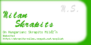 milan skrapits business card